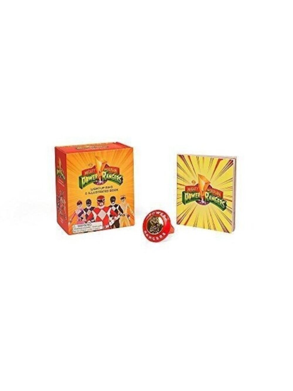 Power Rangers Light Up Ring Running Press Mini Book New 2008 Collector Box